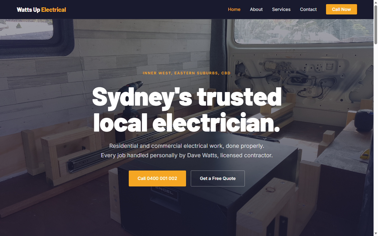 Watts Up Electrical website
